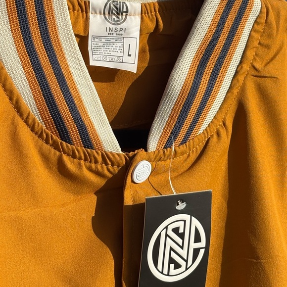 INSPI Orange and Cream Varsity Jacket | NWT | Large (Fits like Medium) - Picture 4 of 5